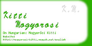 kitti mogyorosi business card